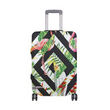 GIOVANIOR Tropical Flamingo Parrot Luggage Cover Suitcase Protector Carry On Covers