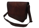 Vintage Craft Real Brown Leather Satchel 13" Macbook / Laptop Messenger Bag