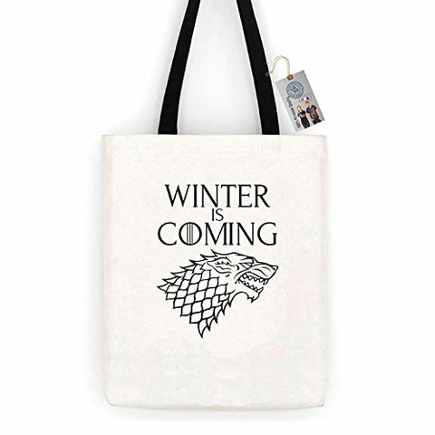 Games Of Throne Winter Is Coming Cotton Canvas Tote Bag Day Trip Bag Carry All