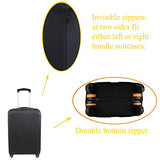 Explore Land Travel Luggage Cover Suitcase Protector Fits 18-32 Inch Luggage (Black, S(18-22 inch