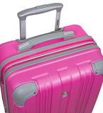 Dejuno Kingsley Abs 3-Piece Hardside Spinner Luggage Set-Pink