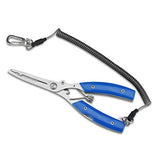 LIZHOUMIL Stainless Steel Fishing Gripper Lure Pliers Multifunction Fish Line Cutter Fishing Tools ht1002-1 Blue + Steel Wire Drop Rope + Nylon Bag