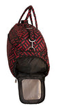 Jenni Chan Signature Soft Gym Duffel, Black/Red, One Size
