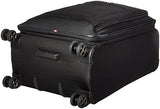 Delsey Luggage Hyperglide Medium Checked Luggage Lightweight Spinner Suitcase, Black