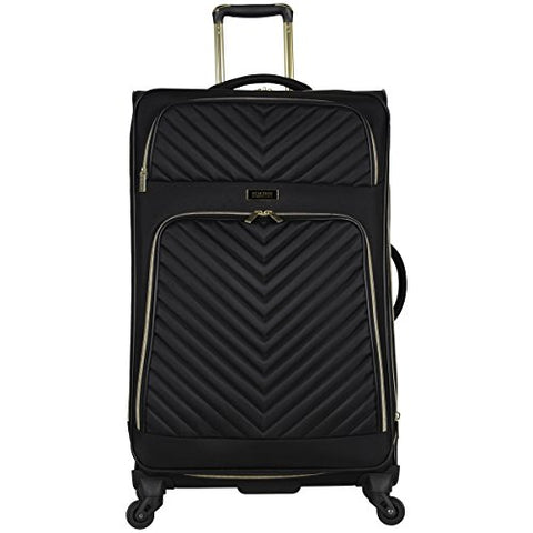 Kenneth Cole Reaction Chelsea 28" Polyester-Twill Expandable 4-Wheel Spinner Checked Luggage, Black