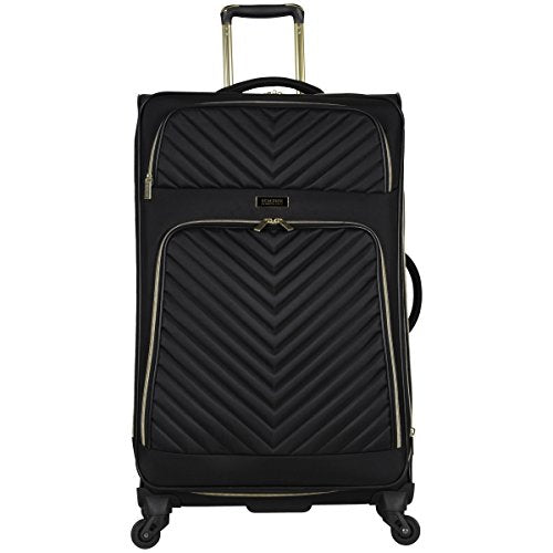 Kenneth Cole Reaction Chelsea 28" Polyester-Twill Expandable 4-Wheel Spinner Checked Luggage, Black
