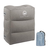 BONAIR OUTFITTERS Inflatable Travel Foot Rest Pillow | Kids Airplane Bed to Sleep | Adjustable Height Leg Pillow | with Bonus Pillow Cover | Best Kids Travel Accessories for Air, Car, Train