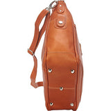 Piel Leather Tablet Shoulder Bag Cross Body, Saddle, One Size