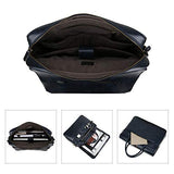 ECOSUSI Men's Briefcase 15.6 inch Laptop Bag PU Leather Computer Messenger Shoulder Bag with