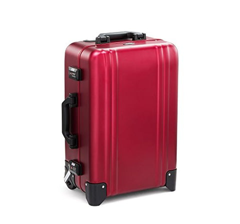 Zero Halliburton Classic Aluminum 2.0 - Carry-On 2 Wheel Luggage (RED)
