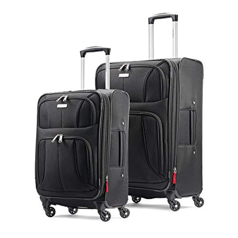 Samsonite Aspire xLite Expandable Softside Set with Spinner Wheels, 2-Piece (20"/25"), Black