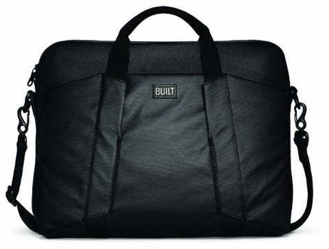 BUILT City Collection 16-Inch Slim Laptop Bag, Black