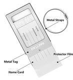 Luggage Tags, LLFSD Metal Suitcase Tags Travel Bag ID Identifier Luggage Tag (Silver 6-Pack)