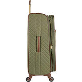 Anne Klein 29" Expandable Softside Spinner Luggage, Olive Quilted