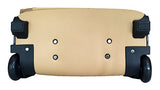 Carryon Laptop Computer Bag Rolling Travel Wheel Overnight Luggage Case Beige