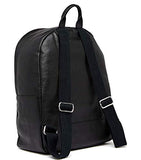 Cole Haan Saunders Black Leather Zip Top Backpack
