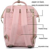 Himawari Laptop Backpack Travel Backpack With USB Charging Port Large Diaper Bag Doctor Bag School Backpack for Women&Men(9001 Pink）
