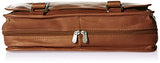 Piel Leather Double Loop Expandable Laptop Briefcase, Saddle