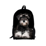 Bigcardesigns Schnauzer Backpack for Boys School Book Bag Teenagers