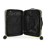 Hurley Suki Hardside Spinner Carry On Luggage 21", Light Grey/Neon
