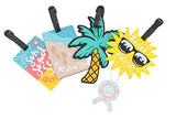 4 Pack Unique Luggage Tag Travel Suitcase Bag Summer Beach Series Identify Label with Loop (4 PCS) by OVOV