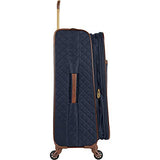 Anne Klein Women's Carry-On Spinner Luggage, Navy Quilted