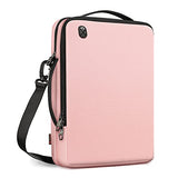 FINPAC 13-inch Laptop Shoulder Bag for 13.3'' MacBook Pro/Air, 12.9-inch iPad Pro(2018-2021), Electronics Carrying Case for Chromebook/Surface Pro/Dell/HP/Acer (Pink)