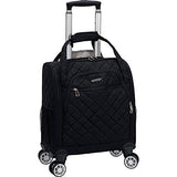 Rockland Melrose Wheeled Underseat Carry On Spinner, Black