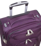 Dejuno Cirrus Lightweight Nylon 3-Piece Spinner Luggage Set-Purple