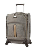 Nicole Miller Cameron Collection Expandable 2 Piece Luggage Set Spinner (One Size, Cameron Tan)
