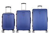 Dukap Luggage Crypto Lightweight Hardside 3 Piece Set 20''/28''/32'' Blue