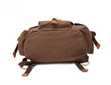 AUGUR Vintage Canvas School Laptop Backpack for Student,Hiking Daypacks (Coffee)