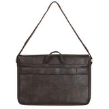 Kenneth Cole Reaction Travelier Satchel Messenger Vegan Leather Laptop Computer Shoulder Bags, Brown, Scored
