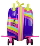 Nickelodeon Shimmer and Shine Kids CarryOn Luggage 20" Children Seaton Ride-On Suitecase (Purple)