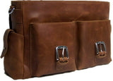 Vagabond Traveler Casual Leather Messenger Bag L51. Distress