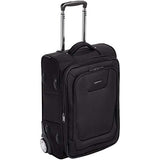 AmazonBasics Expandable Softside Carry-On Luggage Suitcase With TSA Lock And Wheels - 24 Inch, Black
