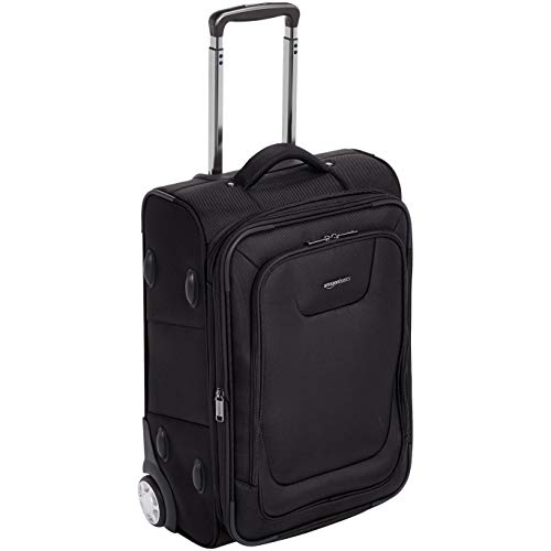 AmazonBasics Expandable Softside Carry-On Luggage Suitcase With TSA Lock And Wheels - 24 Inch, Black