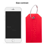 Bluecosto 5X Luggage Tags Travel Bag Suitcase Labels W/ Privacy Cover - Red