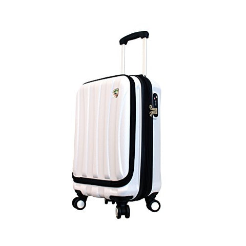 Mia Toro Luggage Tasca Fusion Hardside Spinner Carry-On, White, One Size