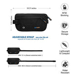Travel Hidden Money Belt - RFID Blocking Travel Money Belt Waist Passport Wallet