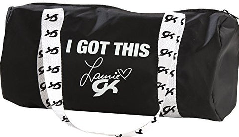 GK Elite Laurie Hernandez “I Got This” Gymnastics Grip Bag (One_Size, Black/White)