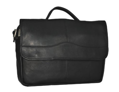 David King & Co. Porthole Briefcase Simple, Black, One Size