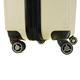 Mia Toro Italy Lumina Hardside Spinner Luggage Carry-on, Cream