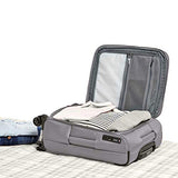 Amazonbasics Premium Expandable Softside Spinner Luggage With Tsa Lock- 25 Inch, Grey