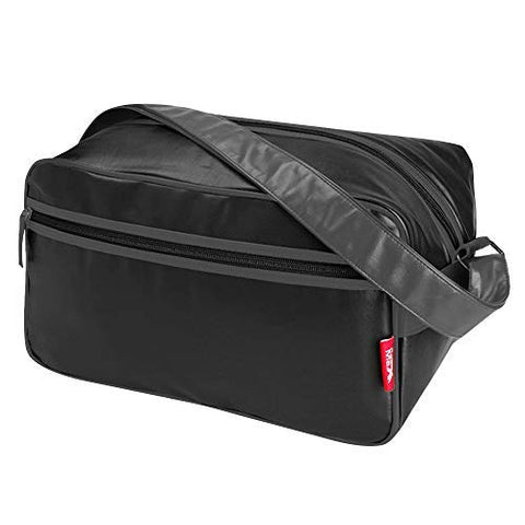 Cabin Max️ Arezzo Stowaway XL - 8x14x9 20L Underseat Carry On Luggage - Perfect Weekender Bag Messenger Bag for Overnight Stays! (Black/Charcoal)