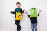 Cuties And Pals Drawstring Backpack Shoe Bag - Dinosaur