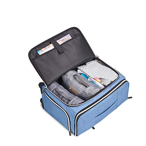 Biaggi Luggage Lift Off Expandable Carryon to Check In, Denim Blue