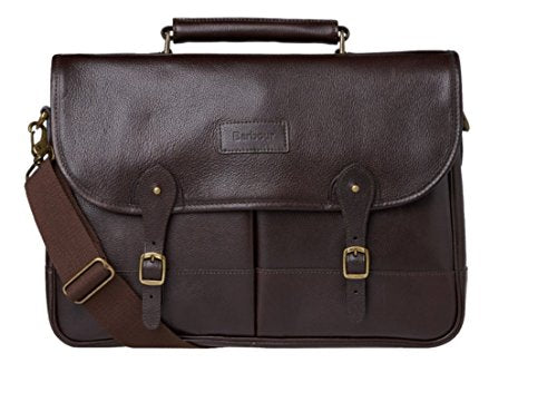 Barbour Leather Briefcase - Chocolate
