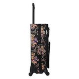 World Traveler Classic 4-Piece Rolling Expandable Spinner Luggage Set, Floral