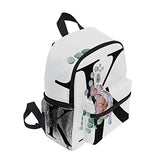 Toprint Kid Backpack Floral Monogram K Letter Shoulder Travel School Bag for Boy Girl Kids